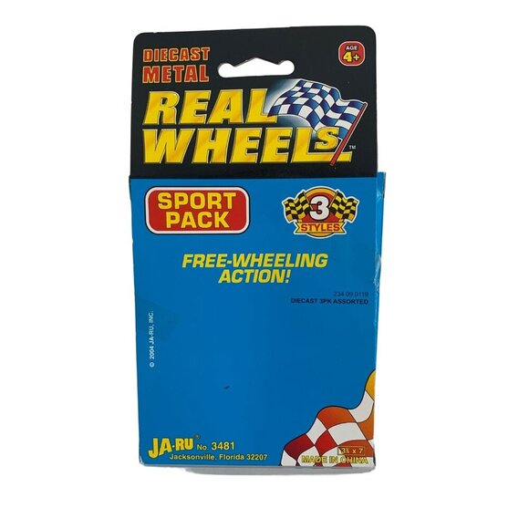 Ja-Ru Real Wheels Sport Pack Set of 3 Die Cast Metal Cars Vintage New - Picture 2 of 3